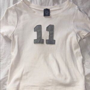 White and Camo Number 11 Shirt